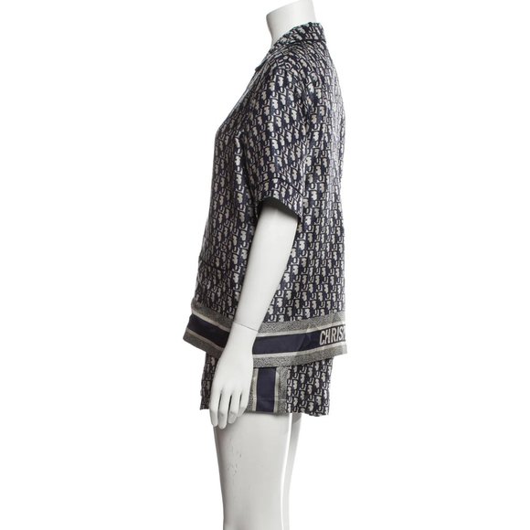 ‼️‼️PRICE FIRM‼️‼️ DIOR CHEZ MOI Oblique Silk Twill Set of Shorts &Top Size 40 - Picture 6 of 7